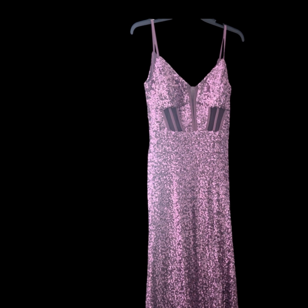 Morgan & Co. Pink Sequin Gown